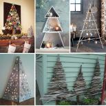 Bellissimo albero di Natale fai-da-te con materiali di scarto per il nuovo anno Albero di Natale creativo fai-da-te con materiali di scarto